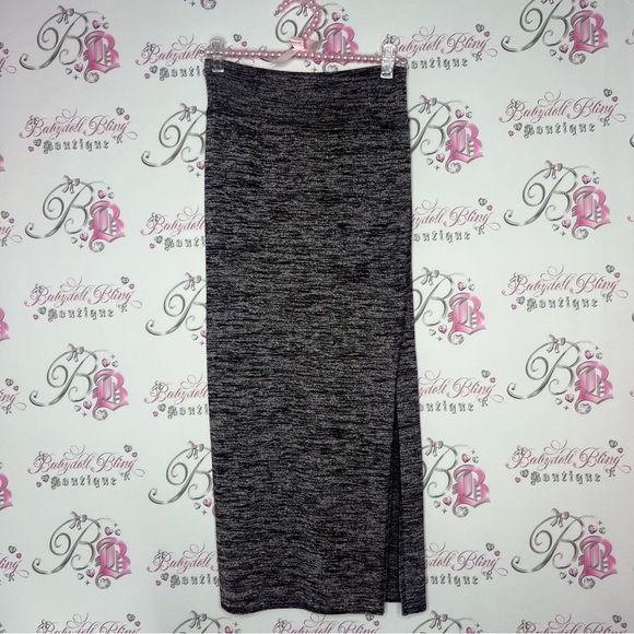 Wilfred free skirt Heathered purple white leg slit long stretchy soft comfy - Picture 5 of 9